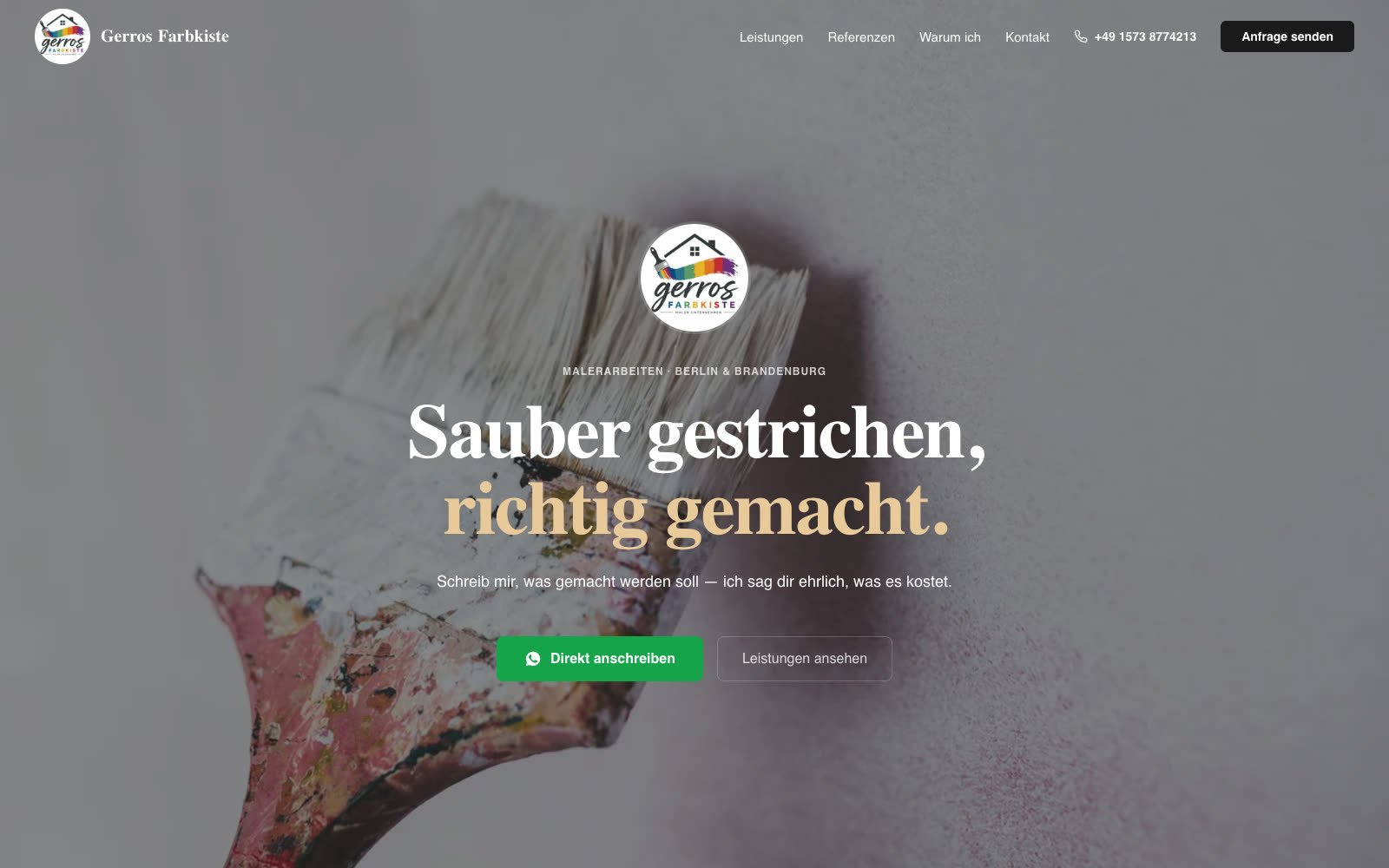 Startseite von Gerros Farbkiste – Malerarbeiten in Berlin und Brandenburg